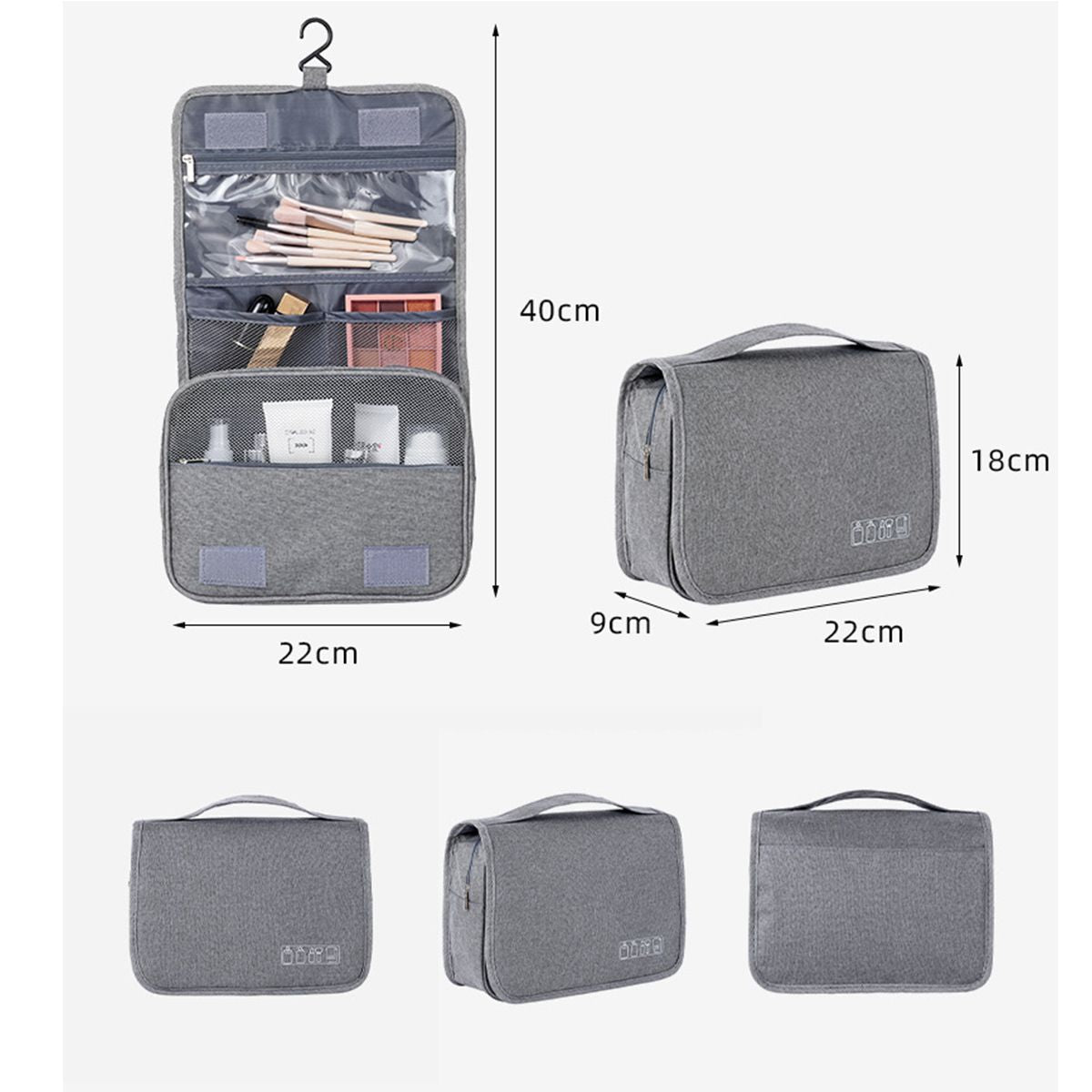 Toiletry Bag Multifunction Cosmetic Bag Portable Makeup Pouch Waterproof Travel Hanging Organizer Bag for Men Women Girls