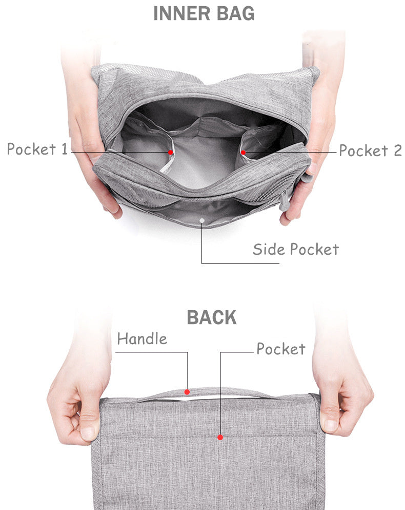 Travel Toiletry Bags Portable Cosmetic Organizer with Hanging Hook