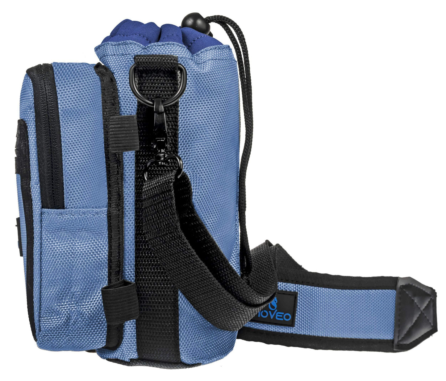 Blue Water Bottle Holder Carrier Bottle Cooler w Adjustable Shoulder Strap and Front Pockets Suitable for 16 oz to 25oz Bottles Carry Protect Insulate Your Bottle or Hydro Flask