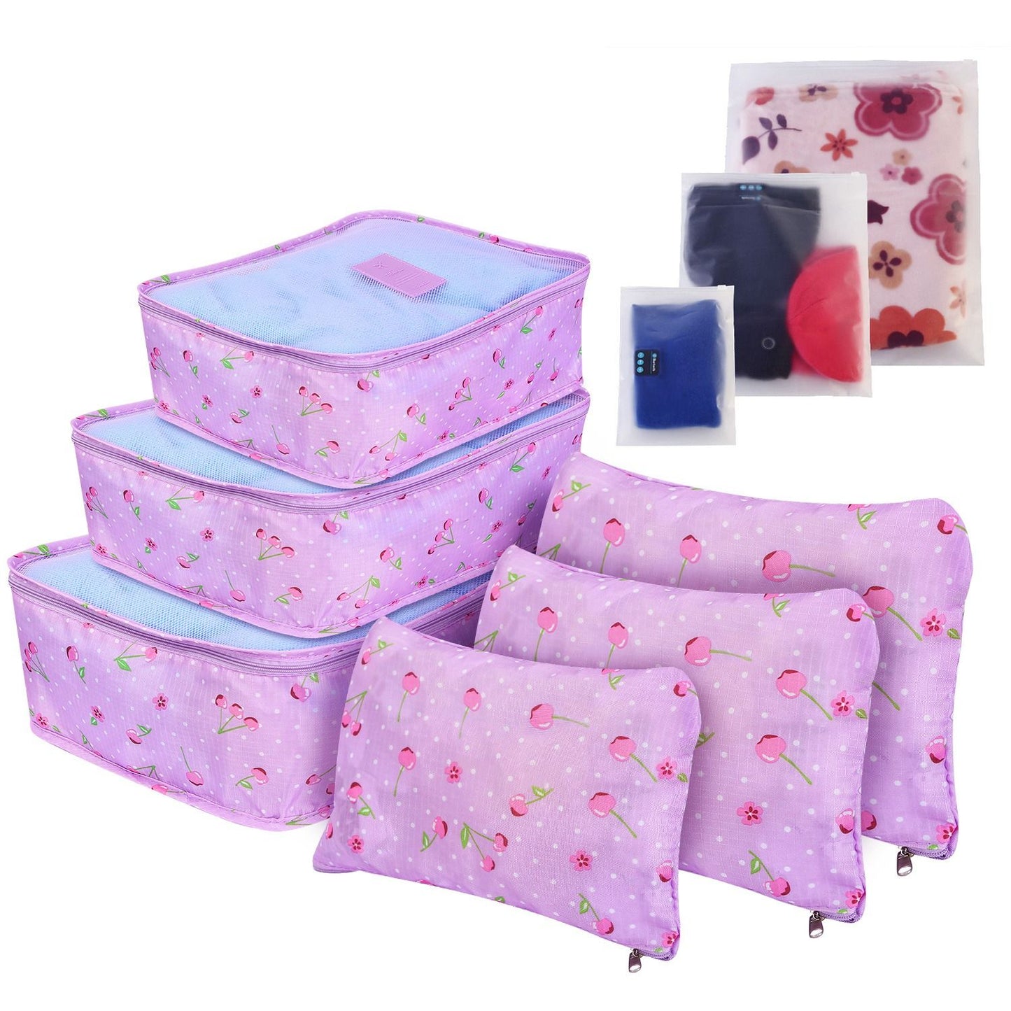 9Pcs/Set Clothes Storage Bags Water-Resistant Travel Luggage Organizer Clothing Packing Cubes for Blouse Hosiery Stocking Underwear