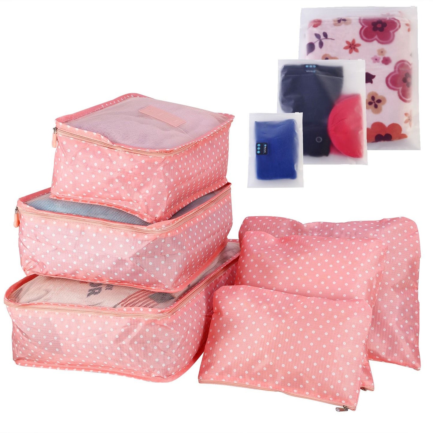 9Pcs/Set Clothes Storage Bags Water-Resistant Travel Luggage Organizer Clothing Packing Cubes for Blouse Hosiery Stocking Underwear