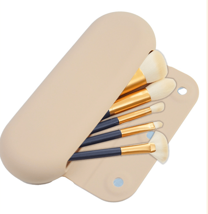 Silicone Makeup Brush Holder Travel Cosmetic Bag