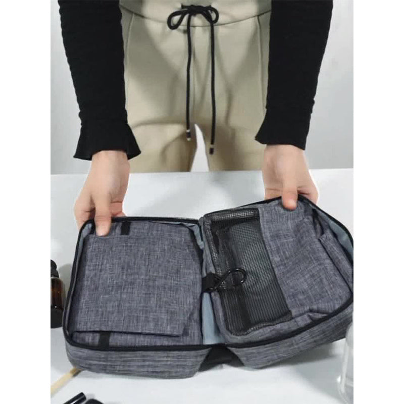 Toiletry Bag Travel for Women Men with Hanging Hook, Water-resistant Travel Organizer Kit for Toiletries Make Up Accessories