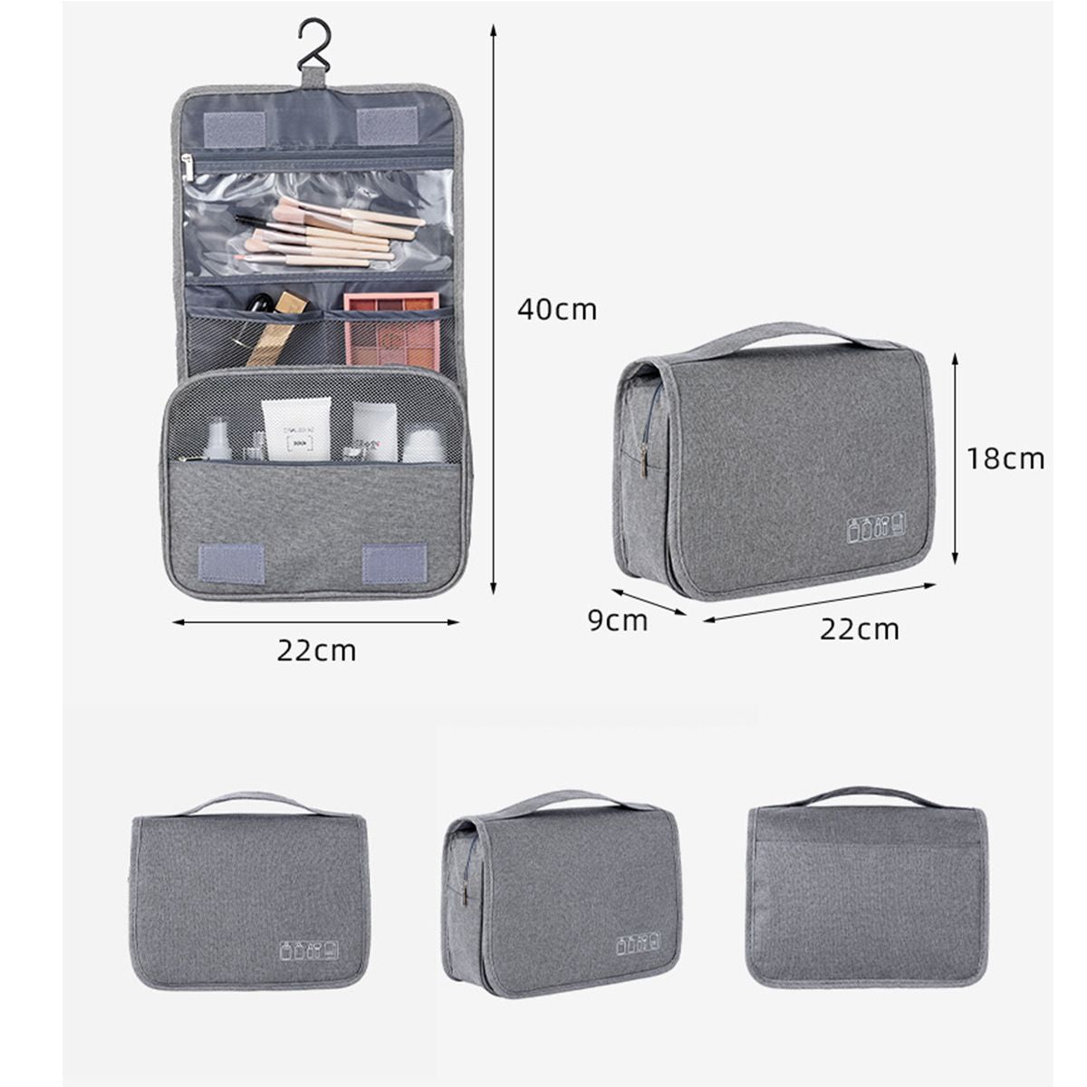Toiletry Bag Multifunction Cosmetic Bag Portable Makeup Pouch Waterproof Travel Hanging Organizer Bag for Men Women Girls