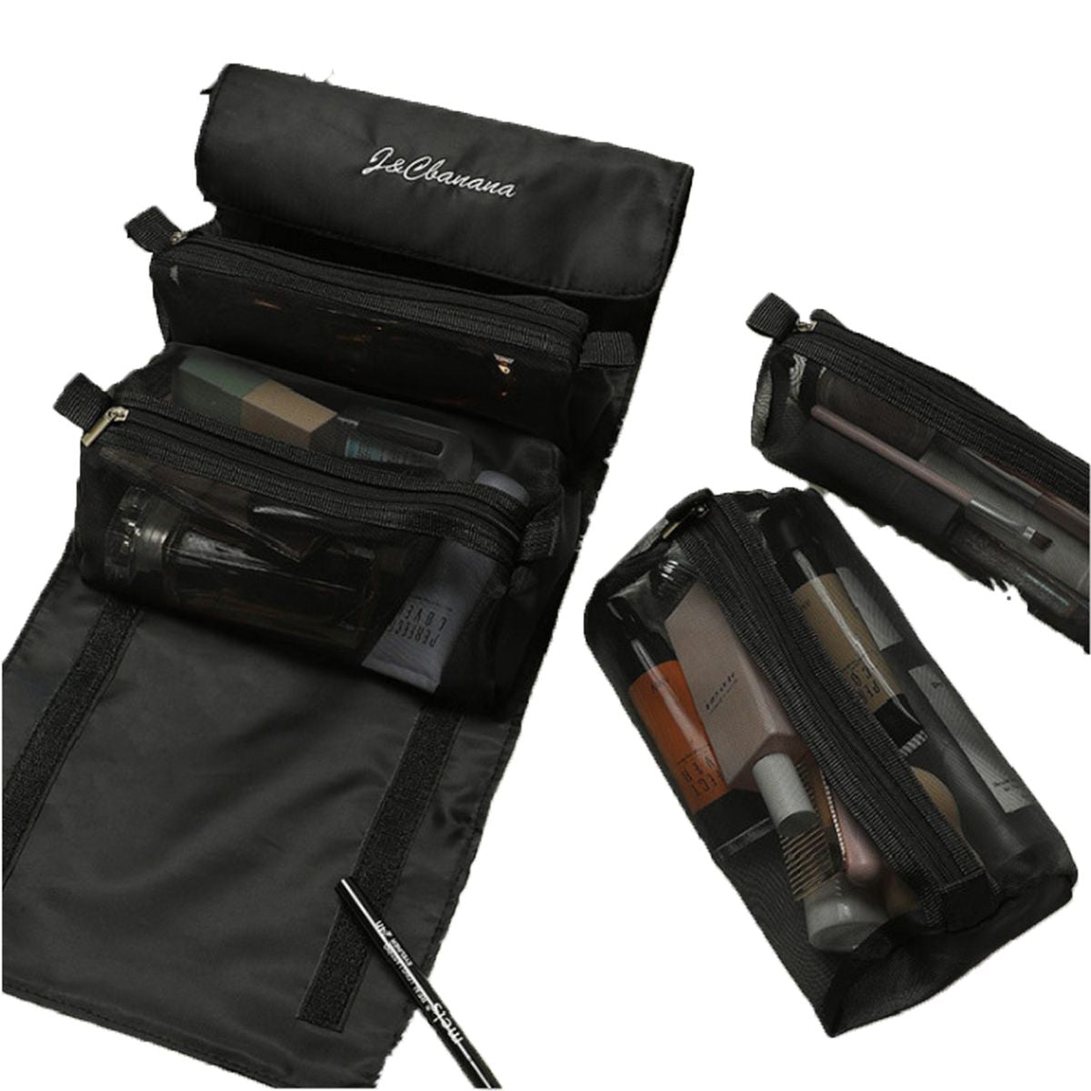 Detachable Cosmefic Bag, 4 IN 1 Removable Portable Toiletry Travel Hanging Makeup Bags Organizer ,Bathroom Bag for Shower