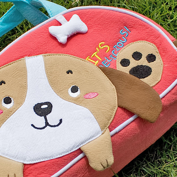 [Little Dog] Embroidered Applique Kids Mini Handbag / Cosmetic Bag / Travel Wallet (7.1*4.3*2)