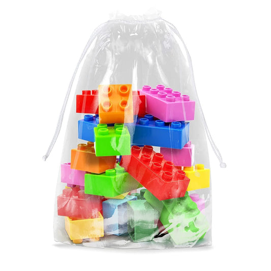 Pack of 100 Clear Plastic Drawstring Bags 6" x 10". Polyethylene 2 Mil Clear Bags for Gifts; Drawstring Gift Bags. Water-Resistant Plastic Shoe Bags 6x10 for Travel with Double Cotton Drawstrings
