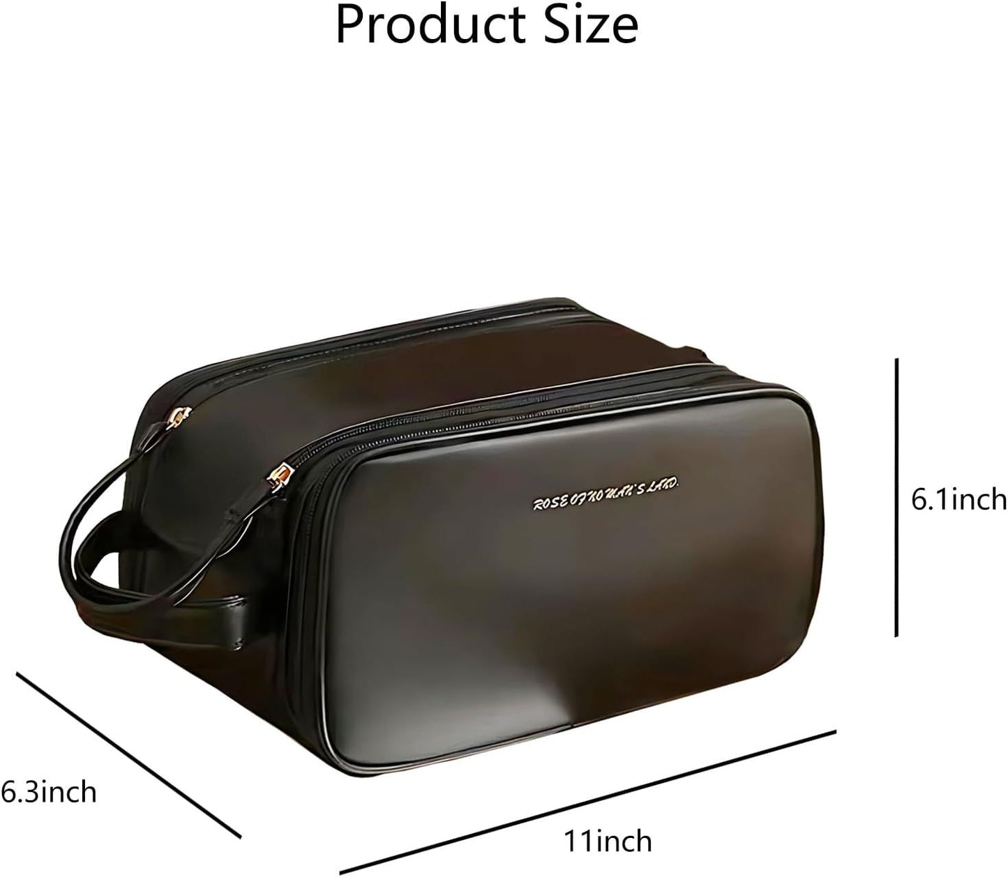 Wholesale custom Travel large capacity pu cosmetic bag zipper toiletry makeup bag