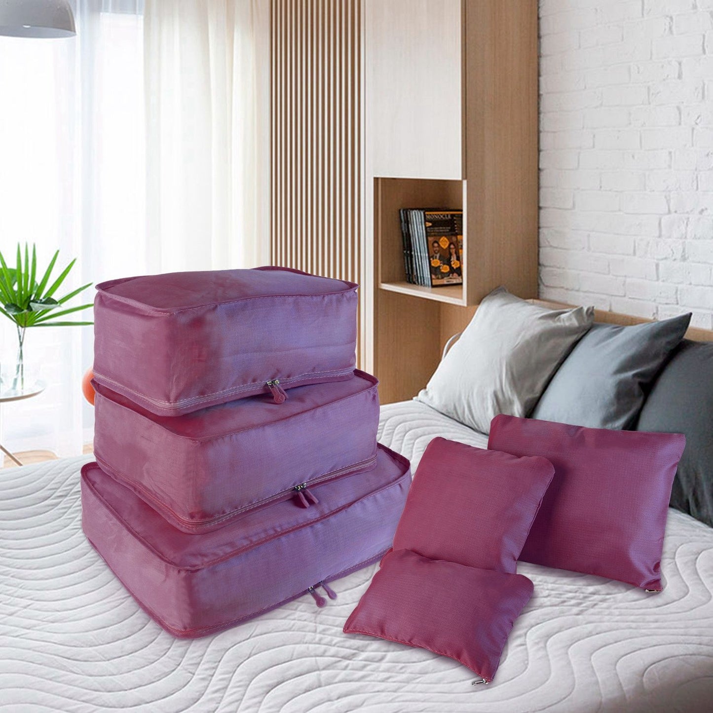 9Pcs/Set Clothes Storage Bags Water-Resistant Travel Luggage Organizer Clothing Packing Cubes for Blouse Hosiery Stocking Underwear
