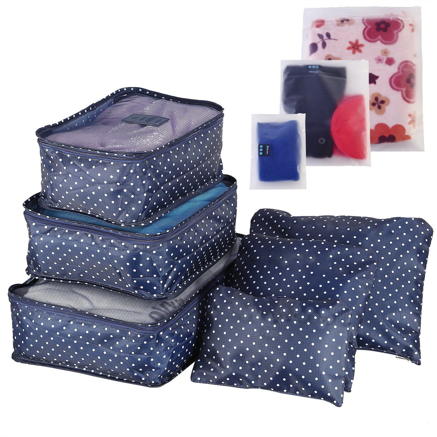 9Pcs/Set Clothes Storage Bags Water-Resistant Travel Luggage Organizer Clothing Packing Cubes for Blouse Hosiery Stocking Underwear