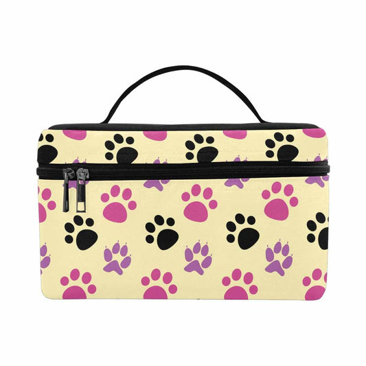 Cosmetic Bag, Tri-color Paws - Yellow Bag,travel Case